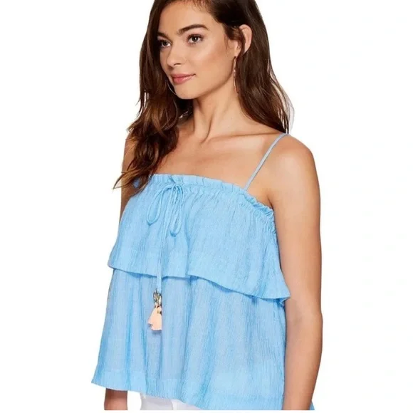 Lilly Pulitzer Mays Top Lapis Blue Size XL - Picture 2 of 8